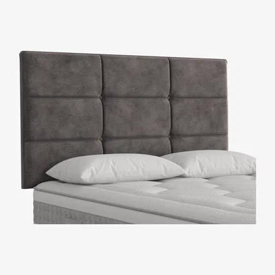 Furniture Village Mammoth - Steffie Strutted Headboard - King Size - Grey