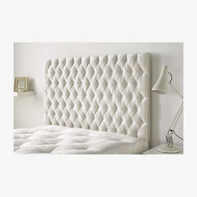 Furniture123 Ladybower Headboard in Cosi Velvet - Pearl - King 5ft