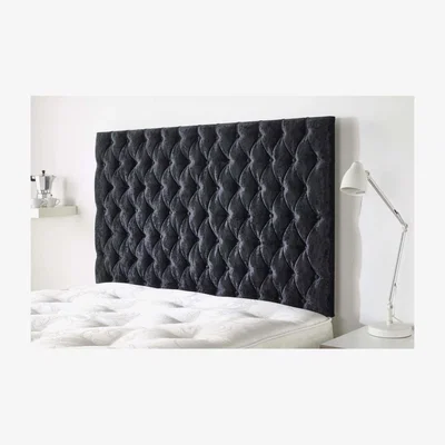 Furniture123 Ladybower Headboard in Cosi Velvet - Black - King 5ft