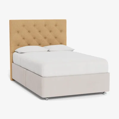 Heal's Heal's Balmoral Headboard (Lift Storage) King Smart Linen Mix Sand - Heal's UK Furniture