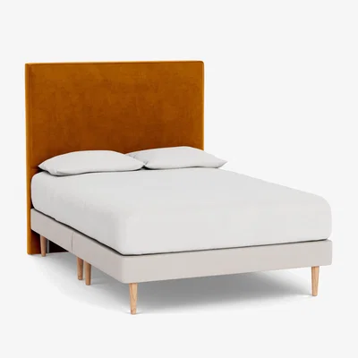 Heal's Heal's Newman Headboard King Smart Luxe Velvet Cognac - Heal's UK Furniture