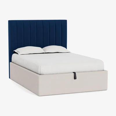 Heal's Heal's Retta Headboard King Smart Velvet Petrol - Heal's UK Furniture