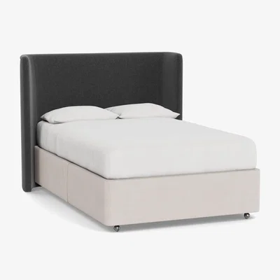 Heal's Heal's Monroe Headboard King Melton Wool Granite - Heal's UK Furniture