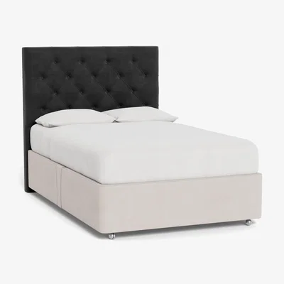 Heal's Heal's Balmoral Headboard (Lift Storage) King Smart Luxe Velvet Nickel - Heal's UK Furniture