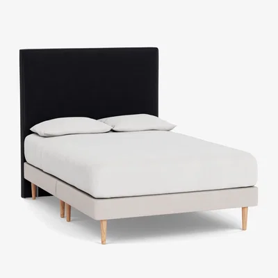 Heal's Heal's Newman Headboard King Velvet Black - Heal's UK Furniture