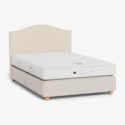 Heal's Vispring Iris King Headboard Chain Weave Fawn 750