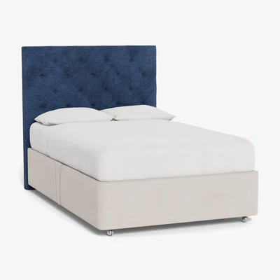Heal's Heal's Balmoral Headboard (Lift Storage) King Broad Weave Lagoon - Heal's UK Furniture