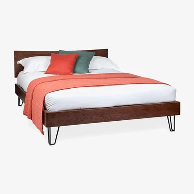 Heal's Heal's Brunel Kingsize Bed Wooden Headboard Dark Wood - Heal's UK Bedroom Furniture