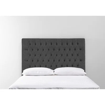 Perch and Parrow Gloria 5' King Size Headboard in Crow Black