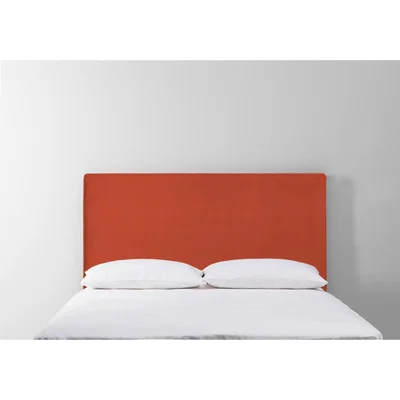 Perch and Parrow Calvin 5' King Size Headboard in Marmalade Orange