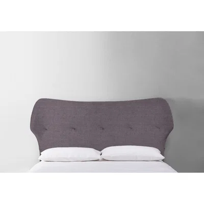 Perch and Parrow Jean 5' King Size Headboard in Violet Leaf