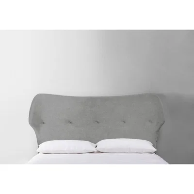 Perch and Parrow Jean 5' King Size Headboard in Silver Spoon