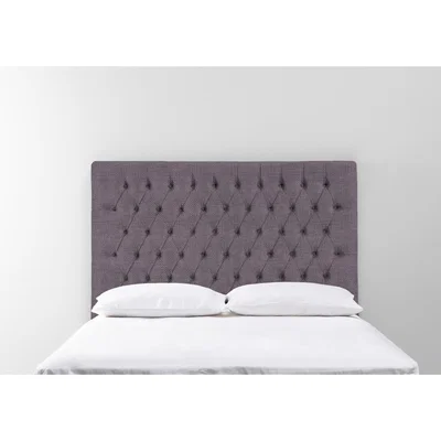 Perch and Parrow Gloria 5' King Size Headboard in Violet Leaf