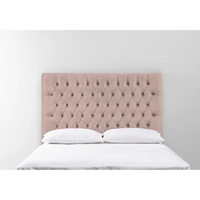 Perch and Parrow Gloria 5' King Size Headboard in Portrait Pink