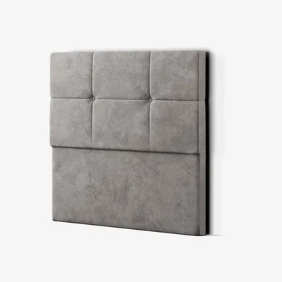 The Range Jacob Headboard Floor Standing  Matching Buttons Plush - Silver / King