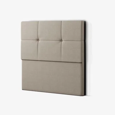 The Range Jacob Headboard Floor Standing  Matching Buttons Malham Weave - Cream / King