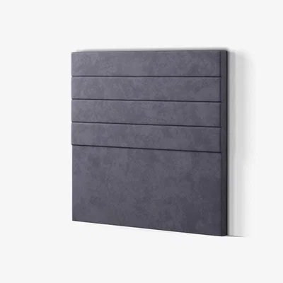 The Range George Headboard Floor Standing Plush - Steel / King