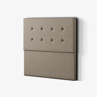 The Range Darlington Headboard Floor Standing  Matching Buttons Linen - Beige / King