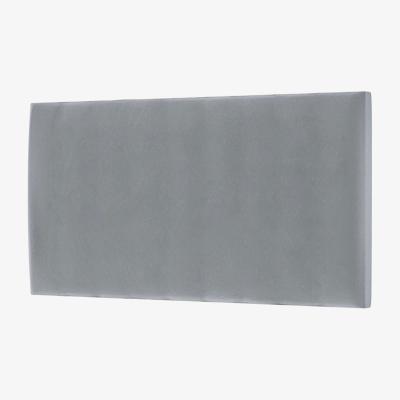The Range Essential Plain Velvet Divan Headboard  - Silver  / King