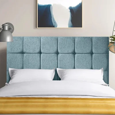 The Range Lexie 54 inch Floorstanding Headboard Plush Velvet - Duck Egg / King