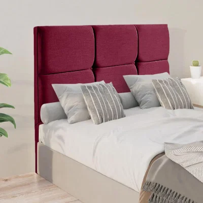 The Range Jenning 54 inch Floorstanding Headboard Plush Velvet - Maroon / King