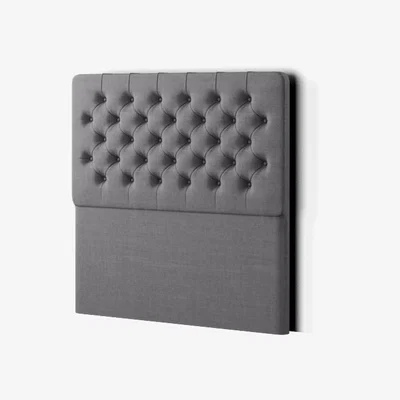 The Range Winchester Headboard Floor Standing  Matching Buttons Linen - Grey / King