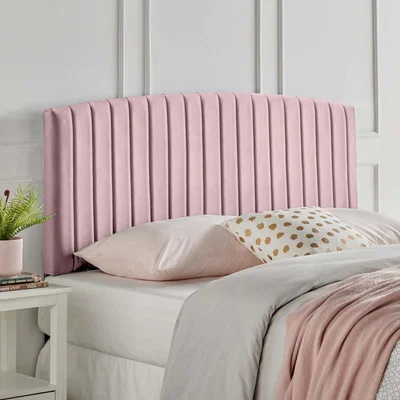 The Range Reet Plush 26 inch Strutted Headboard - Pink / King