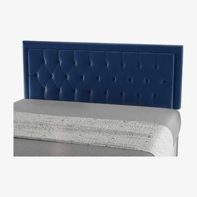 The Range Modern Velvet Headboard with Adjustable Height - Navy / King