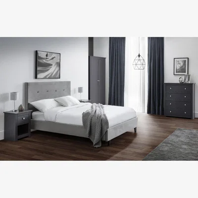 The Range Shoreditch High Headboard Bed - Grey / King