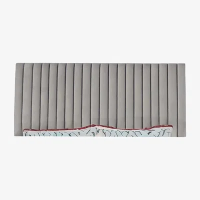 The Range Venti Line Panel Headboard  - Silver  / King