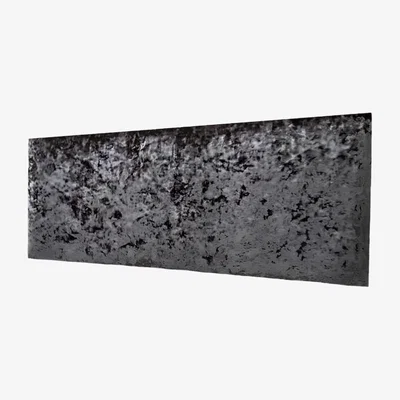 The Range Essential Plain Crushed Velvet Headboard  - Grey / King