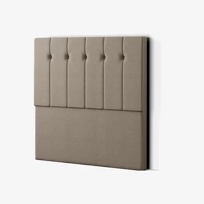 The Range Highland Headboard Floor Standing  Matching Buttons Malham Weave - Mink / King
