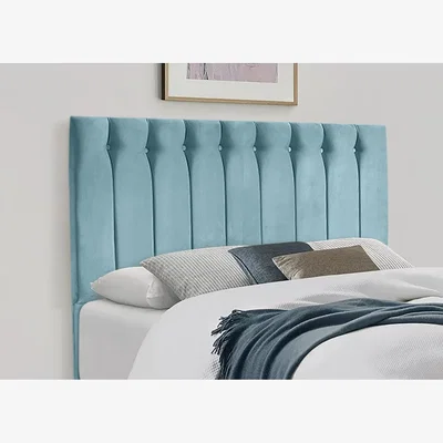 The Range Genie 54 inch Floorstanding Headboard Plush Velvet - Duck Egg / King