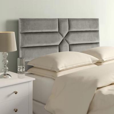 The Range Newtown 54 inch Floorstanding Headboard Plush Velvet - Grey / King