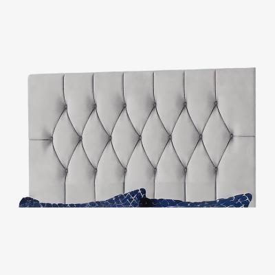 The Range Ravio Chesterfield Headboard Velvet  - Silver  / King