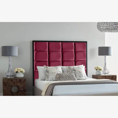 The Range Newland 54 inch Floorstanding Headboard Plush Velvet - Maroon / King