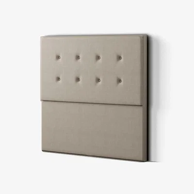 The Range Darlington Headboard Floor Standing  Matching Buttons Malham Weave - Cream / King