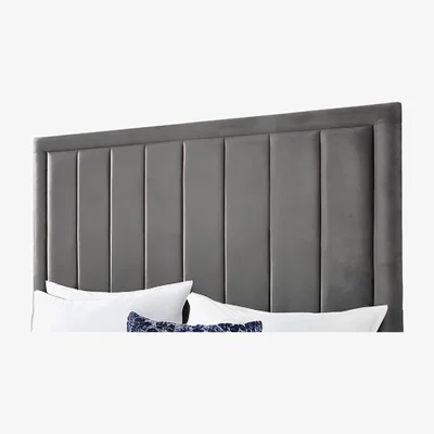The Range Radnor Panel Headboard  - Steel grey  / King