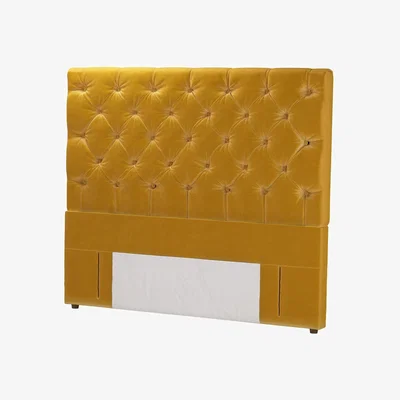 Sofa.com Standalone Rosalie 130cm King Headboard in Butterscotch Cotton Matt Velvet - sofa.com
