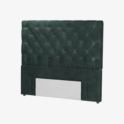 Sofa.com Standalone Rosalie 130cm King Headboard in Smokey Green Cashmere Velvet - sofa.com