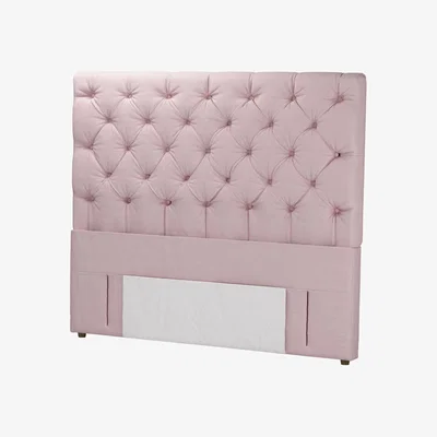Sofa.com Standalone Rosalie 130cm King Headboard in Powder Pink Brushed Linen Cotton - sofa.com