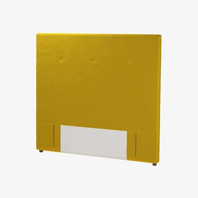 Sofa.com Standalone Avery 130cm King Headboard in Canary Cotton Matt Velvet - sofa.com