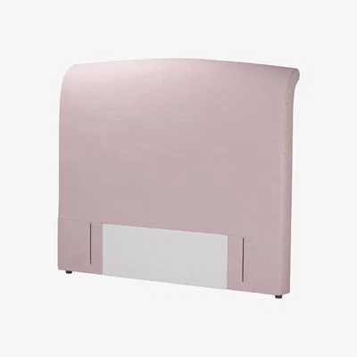 Sofa.com Standalone Thea King Headboard in Powder Pink Brushed Linen Cotton - sofa.com