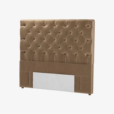 Sofa.com Standalone Rosalie 130cm King Headboard in Spiced Latte Cotton Matt Velvet - sofa.com