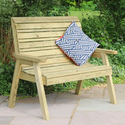 Dunelm Freya 2 Seater Bench Natural