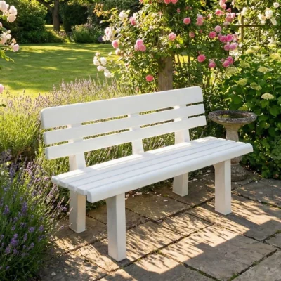 Dunelm Gina White Bench