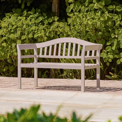Gardenesque Repton Classic Queen | Wooden Garden Bench Light stone