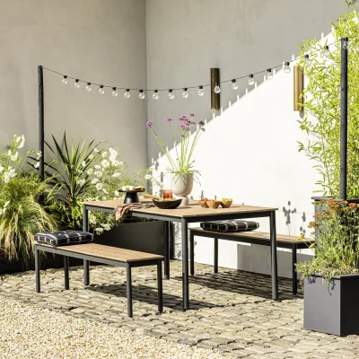 Habitat Habitat Loft Living 6 Seater Wooden Garden Bench - Natural