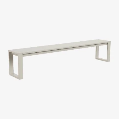 Heal's Case Eos Outdoor Communal Bench Pebble Grey