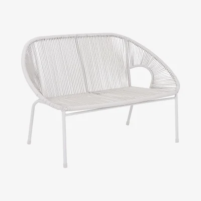 Homebase Acapulco 2 Seater Garden Bench - Grey